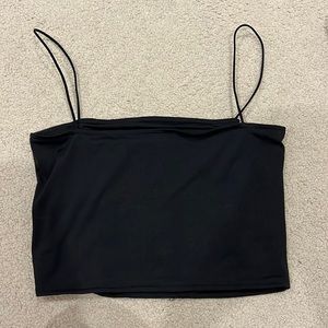 Black cropped top